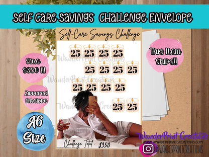 $350 SELF CARE SAVINGS CHALLENGE ENVELOPE