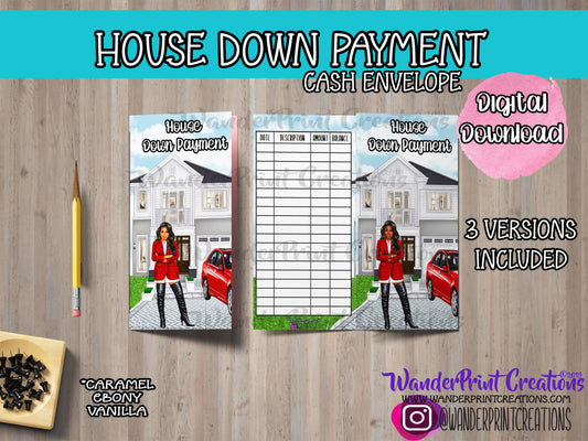 HOUSE DOWN PAYMENT  CASH ENVELOPE | PRINTABLE