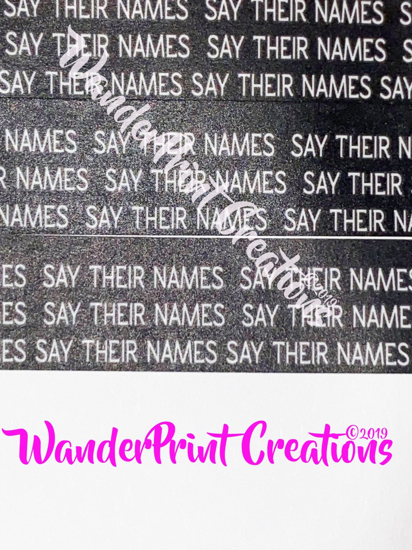 SAY THEIR NAMES 15mm Washi Tape Craft Tape for Planner Bullet Journal Vision Board Notebook Diary Calendar  Crafting